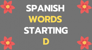 Spanish Words That Start With D- The Best Spanish Words