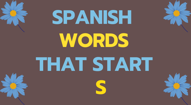 Spanish Words That Start With S