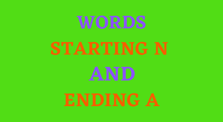 Words That Start With N and End With A