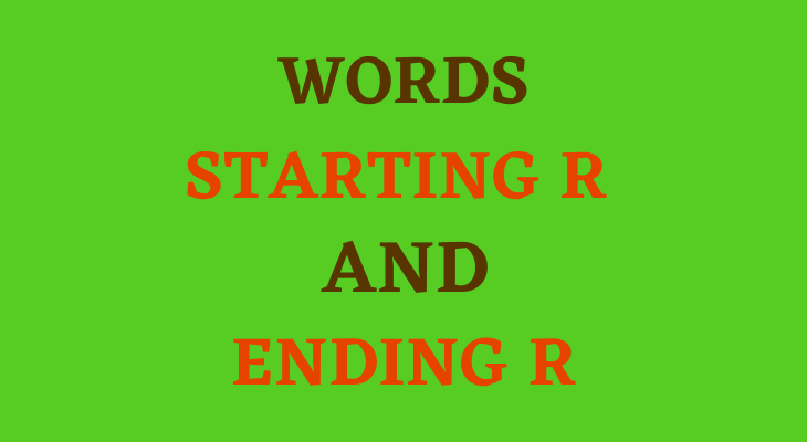 Words That Start With R and End With R