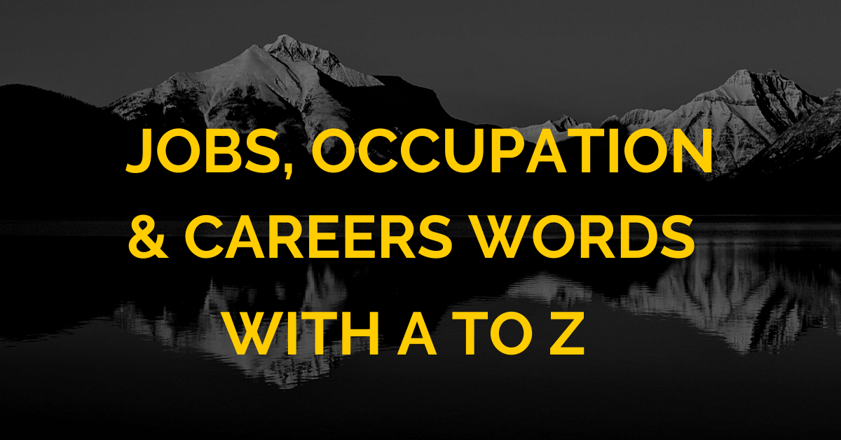 Job and Occupation Words List