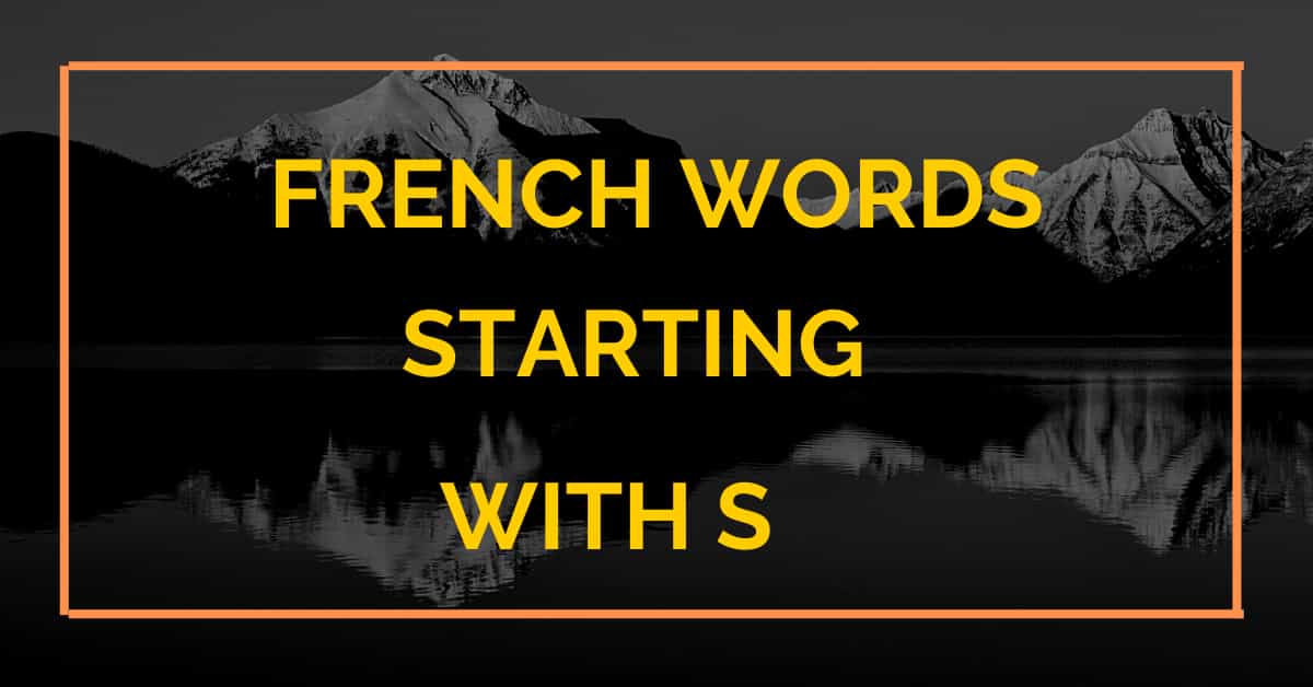 French That Start With S