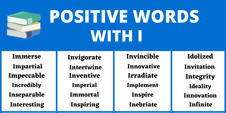 Positive words that start with I
